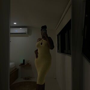 Meshki Dress- Kahali Boucle Halter Midi Dress - Butter